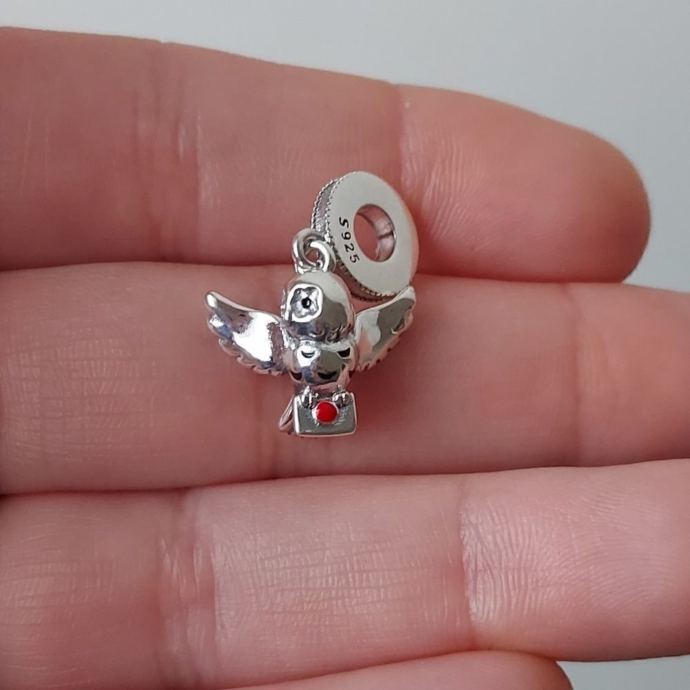 925 Silver Harry Potter Hedwig Charm - Picture 2 of 7
